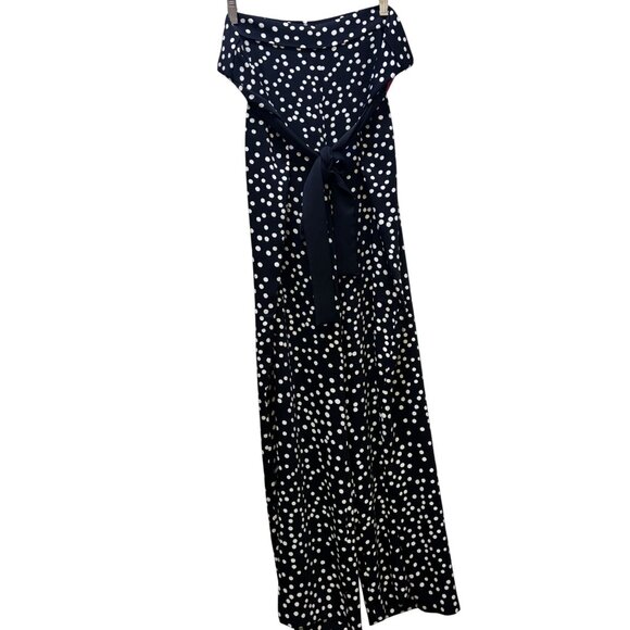 NWT Joseph Ribkoff Black Polka Dot Wide-Leg Pants Size 22 - Picture 1 of 5